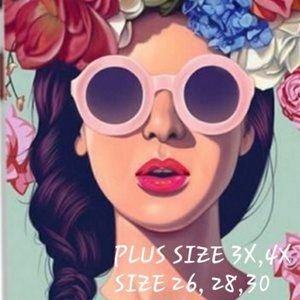PLUS SIZE  3X, 4X, 5X -  SIZE 26, 28, 30, 32 ---->